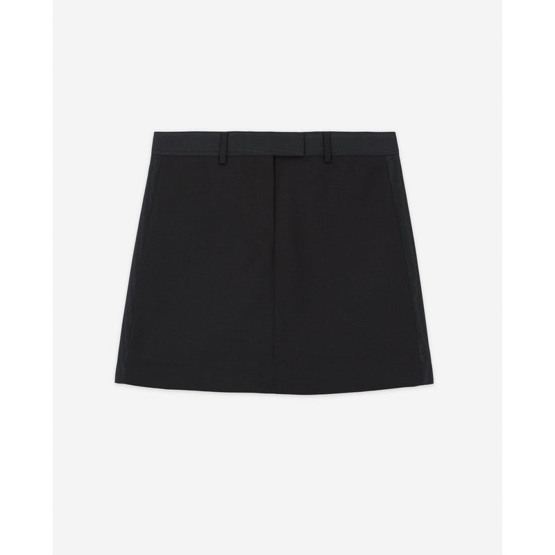 Minifalda de lana - Negro - Mujer