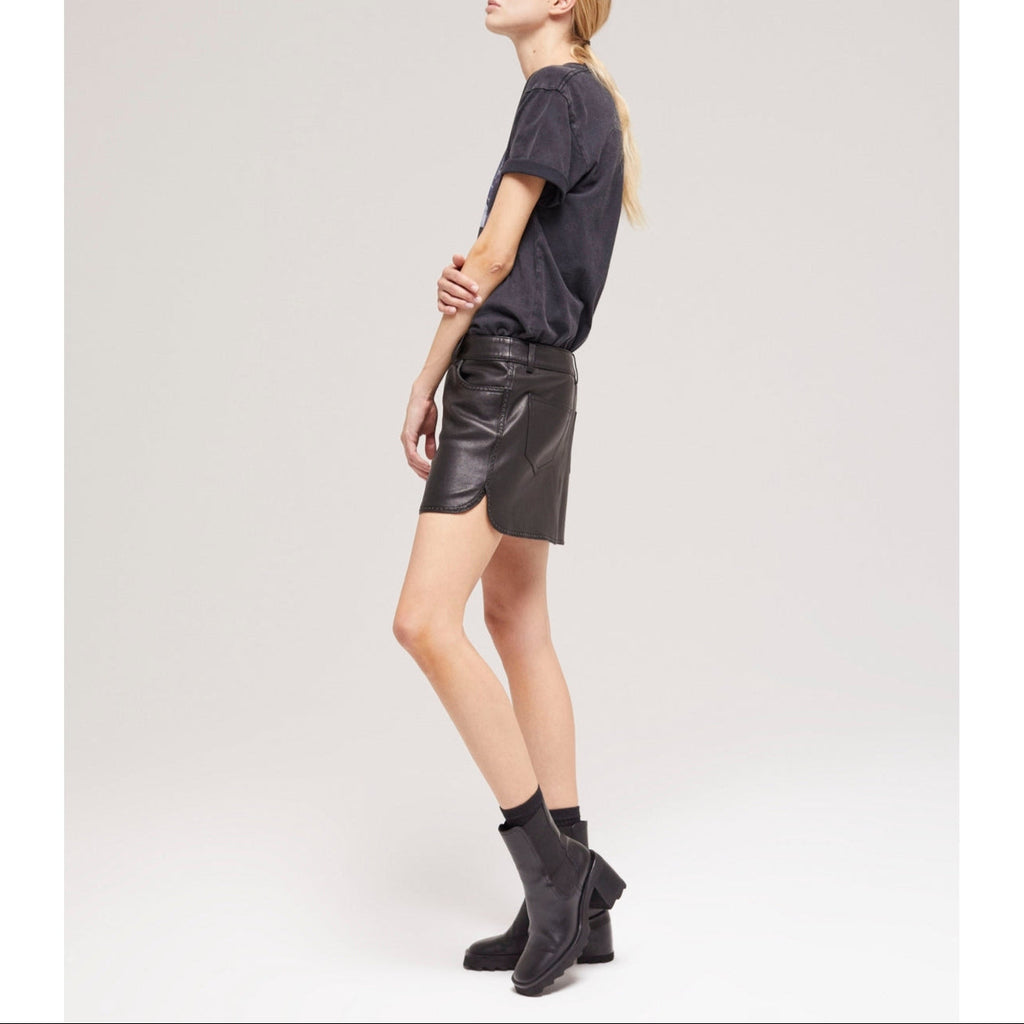 The Kooples - Lambskin Leather Mini Skirt - Black - Women