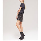 The Kooples - Lambskin Leather Mini Skirt - Black - Women