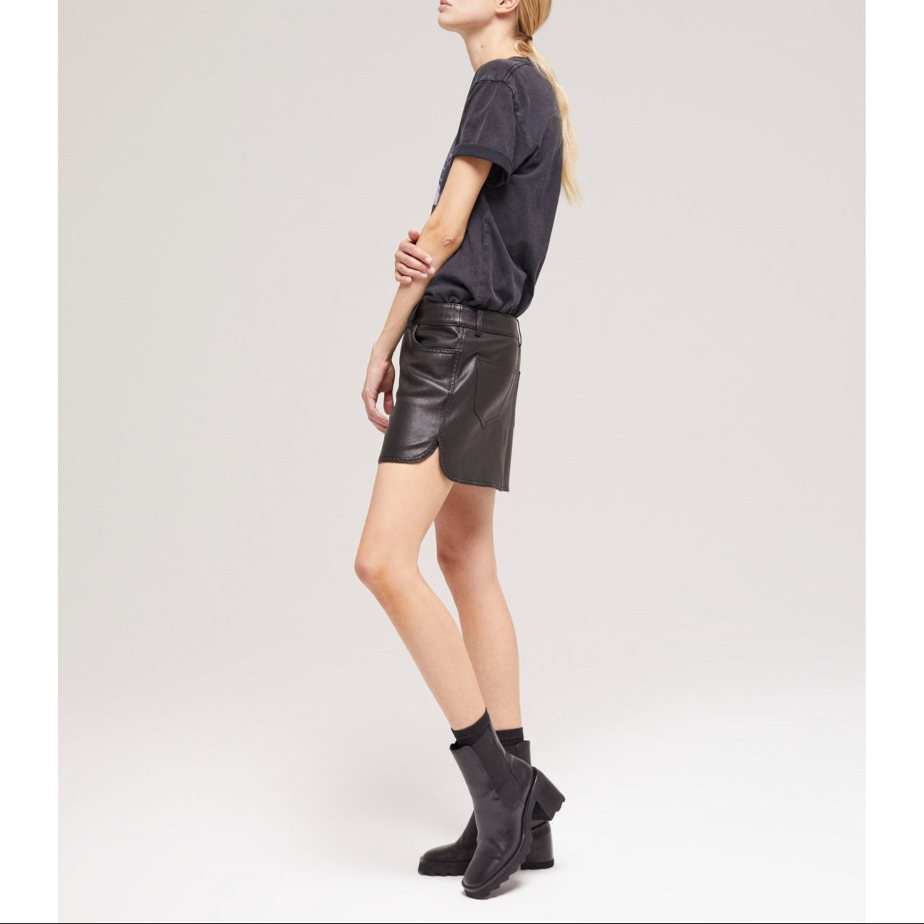 The Kooples - Lambskin Leather Mini Skirt - Black - Women