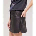 The Kooples - Lambskin Leather Mini Skirt - Black - Women