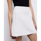 The Kooples - Jupe Trapèze Taille Haute - Blanc - Femme