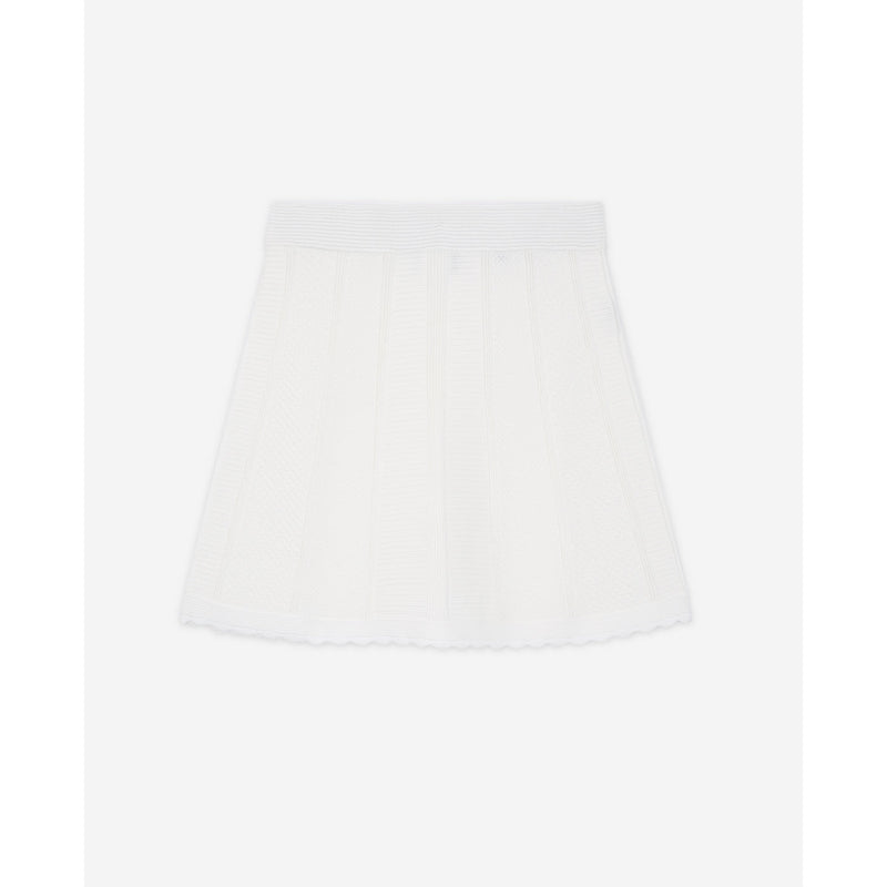 Jupe Trapèze Taille Haute - Blanc - Femme