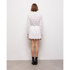 The Kooples - Straight Skirt in Broderie Anglaise - White - Women