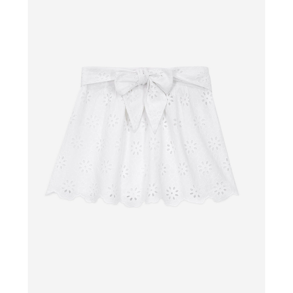 The Kooples - Straight Skirt in Broderie Anglaise - White - Women
