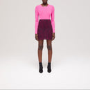 Jupe Droite Taille Haute - Fuchsia - Femme