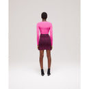 Jupe Droite Taille Haute - Fuchsia - Femme