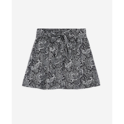 High Waisted Mini Skirt - Black And White - Women