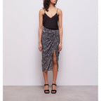 The Kooples - Jupe Midi En Soie - Noir - Femme