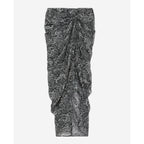 The Kooples - Jupe Midi En Soie - Noir - Femme