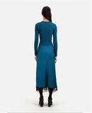 Falda midi - Azul - Mujer
