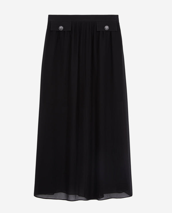 The Kooples - Jupe Plissée - Noir - Femme