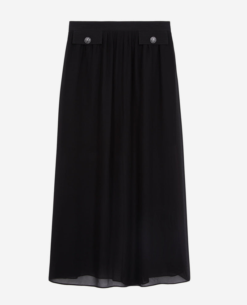 Falda plisada - Negro - Mujer
