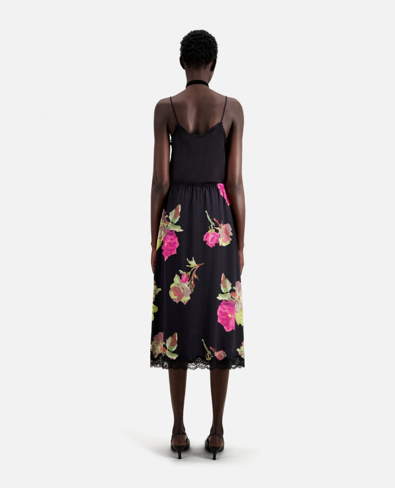 Jupe Longue En Soie - Noir - Femme