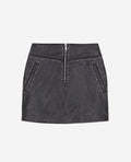 The Kooples - Minifalda de Piel de Cordero - Negro - Mujer