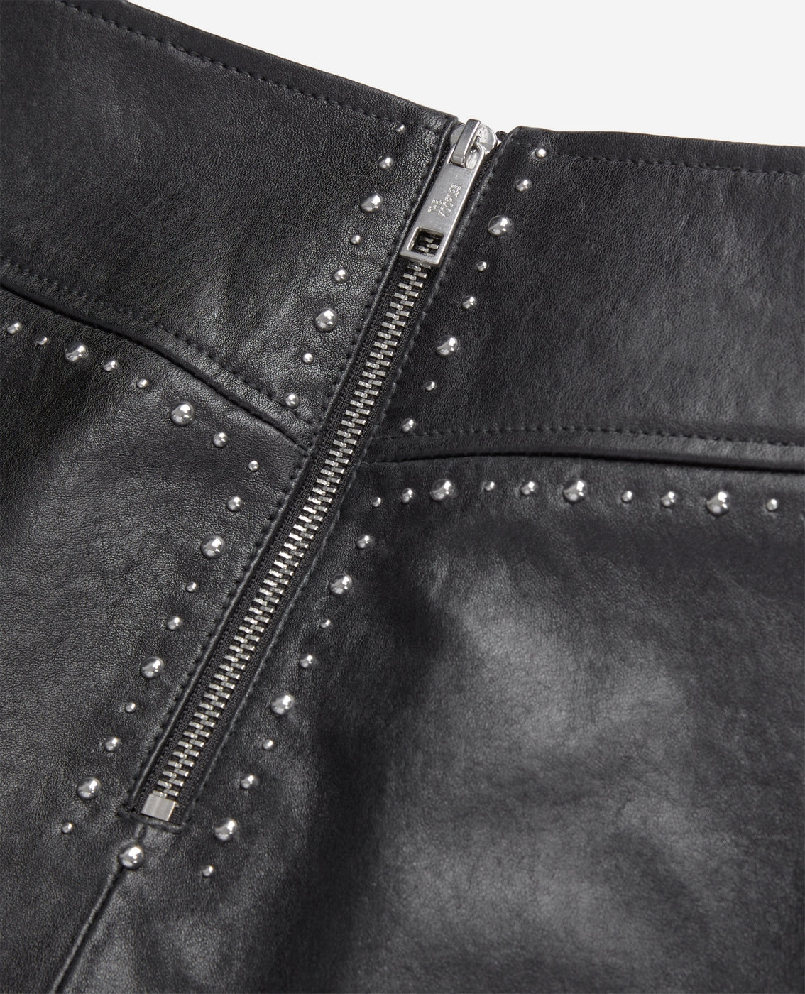 The Kooples - Minifalda de Piel de Cordero - Negro - Mujer