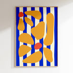 Flowers - Affiche Flowers Raye - Jaune