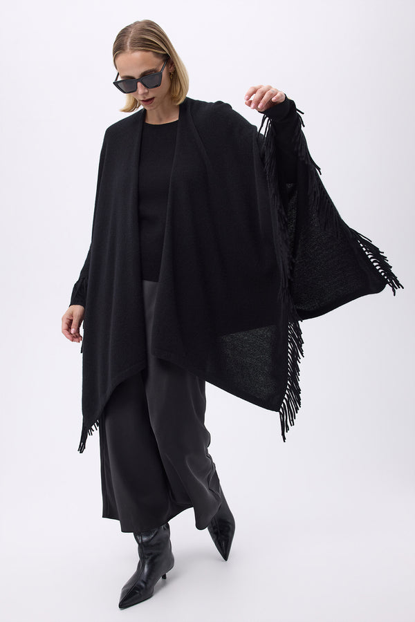 Ponche À Franges F Flago - Noir - Femme