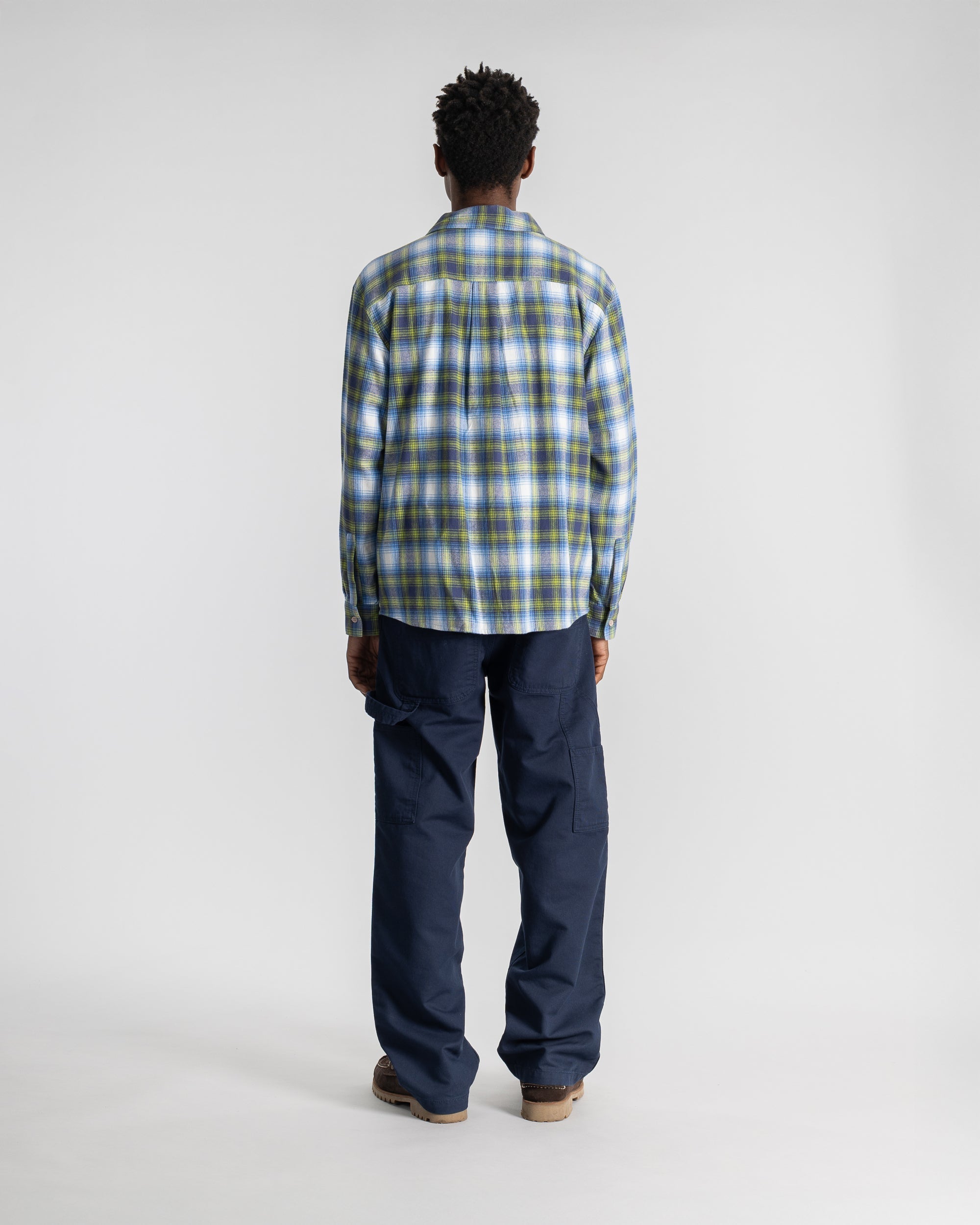 Flannel Shirt - Bright Blue Plaid