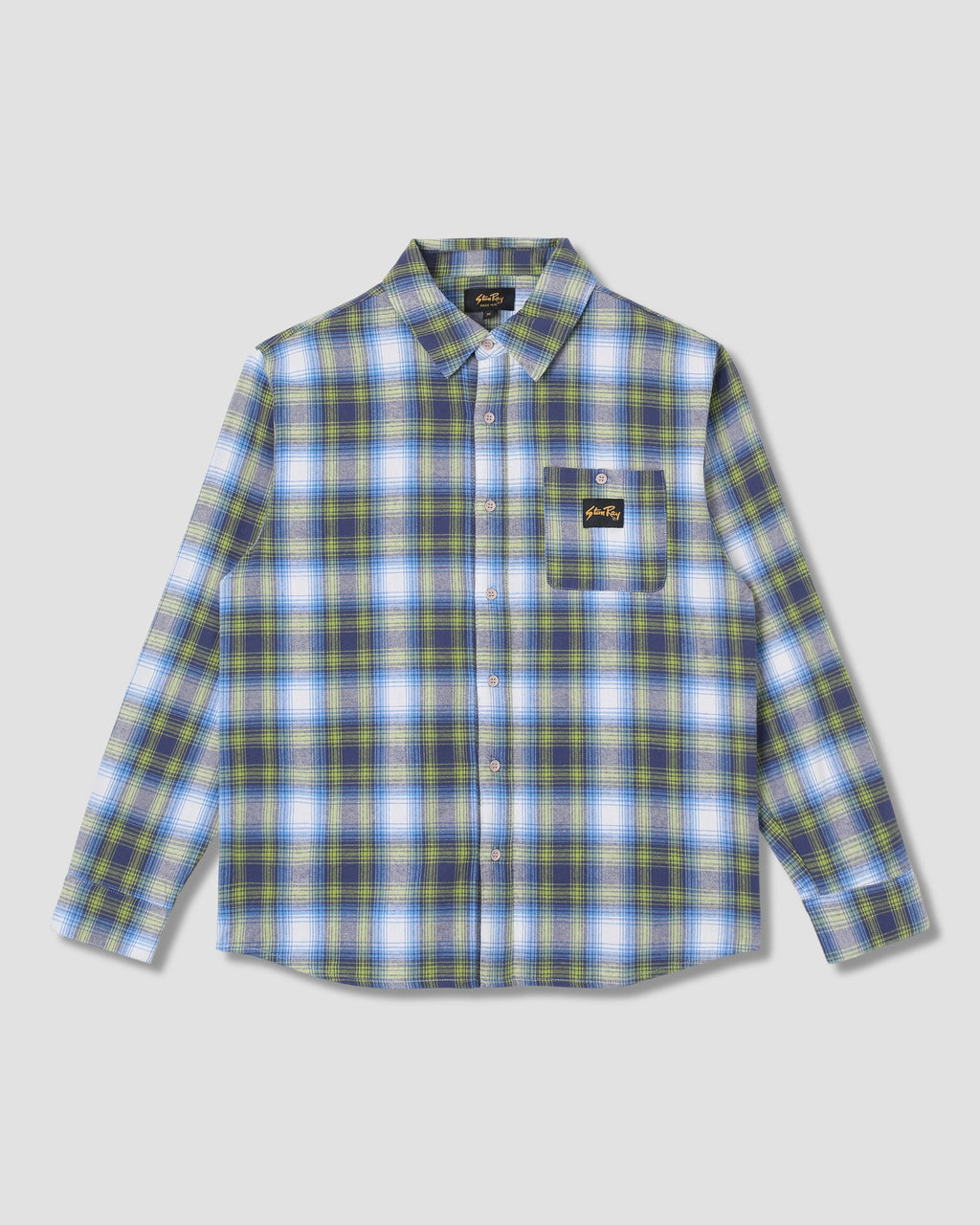 Flannel Shirt - Bright Blue Plaid