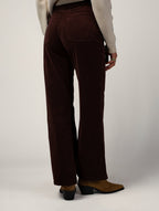 Flare-broek Chocoladebruin