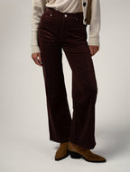 Flare-broek Chocoladebruin