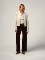 Flare-broek Chocoladebruin
