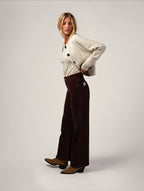 Flare-broek Chocoladebruin