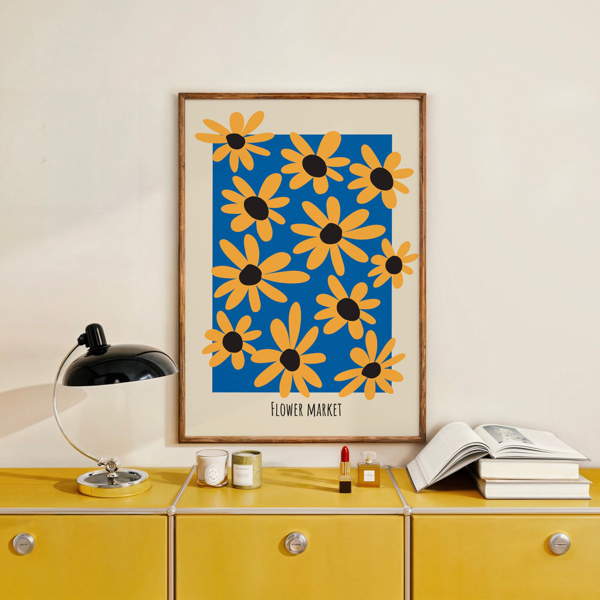 Flower Market - Bleu & Jaune