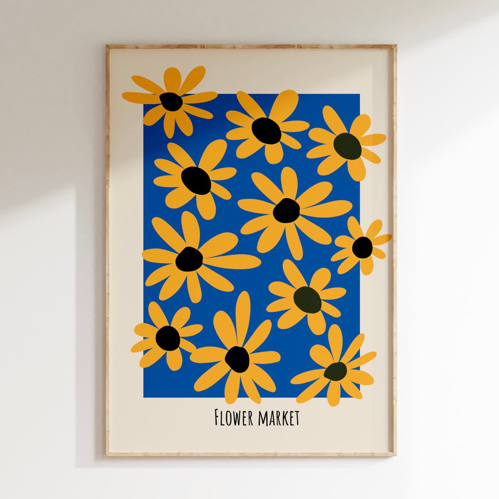 Flower Market - Bleu & Jaune