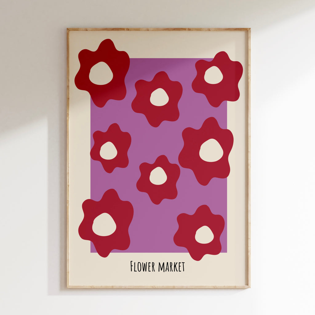 Flower Market - Violet & Bordo