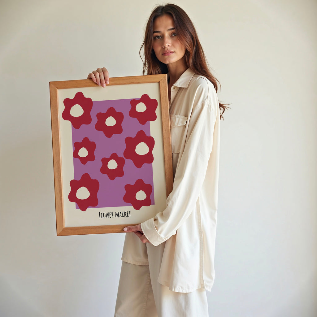 Flower Market - Violet & Bordo