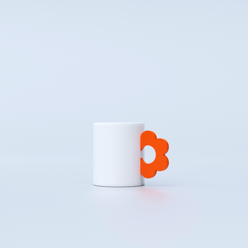 Mug Flower Orange