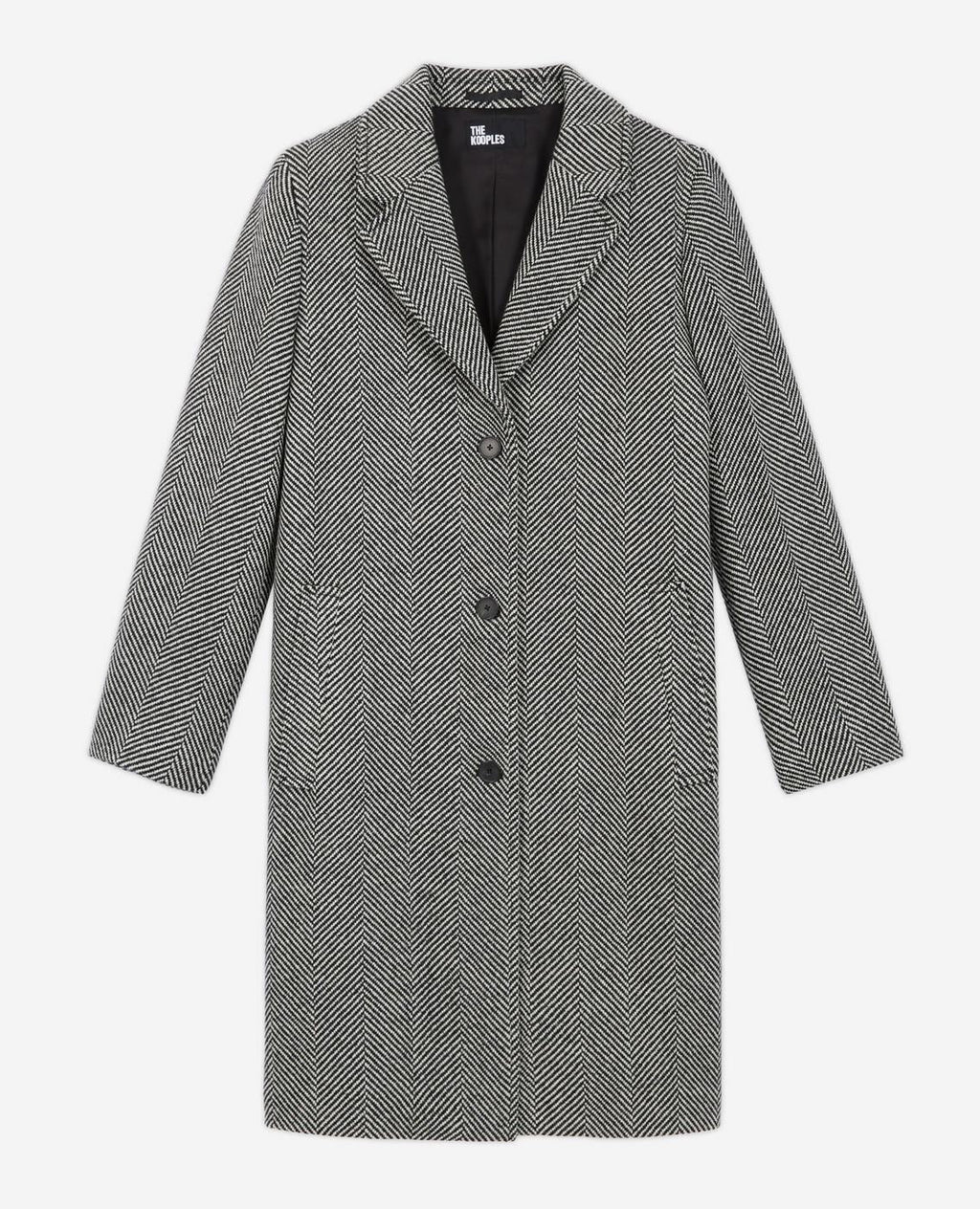 The Kooples - Manteau Detail Poches A Rabat Surpiquees Et Coudieres - Femme
