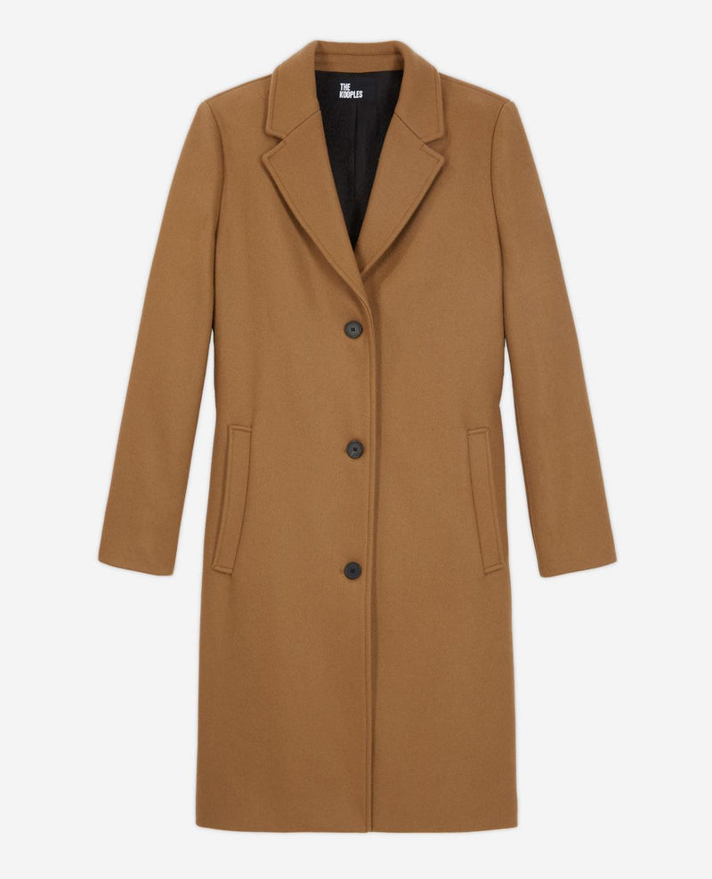 The Kooples - Manteau Long Detail Poches A Rabat - Femme