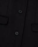Manteau Long Ajuste Avec Col Crante - Femme