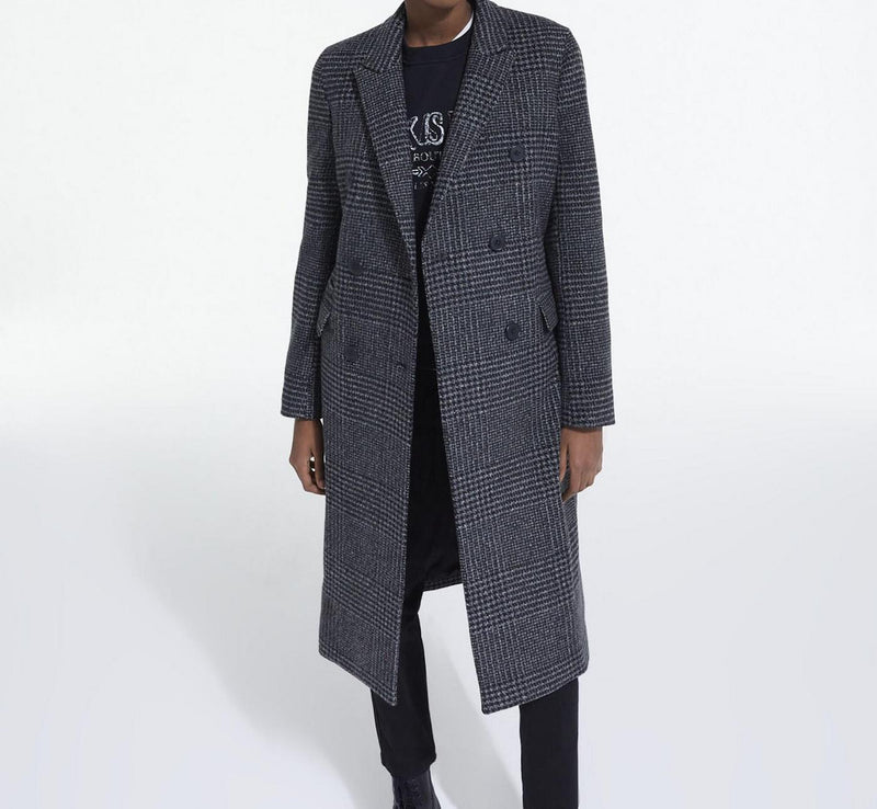 The Kooples - Abrigo cruzado con solapa en punta - Mujer