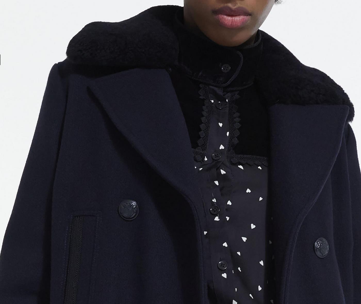 The Kooples - Manteau Long Croise Style Caban - Femme