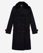 The Kooples - Manteau Long Croise Style Caban - Femme