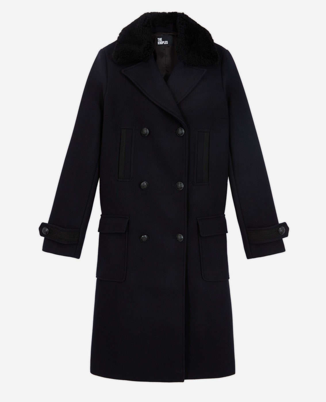 The Kooples - Manteau Long Croise Style Caban - Femme