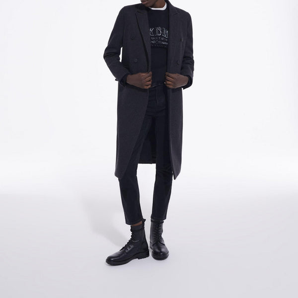 The Kooples - Abrigo Cruzado con Solapas en Punta - Mujer