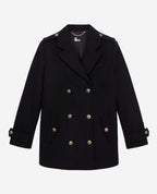 The Kooples - Wool Peacoat - Black - Women