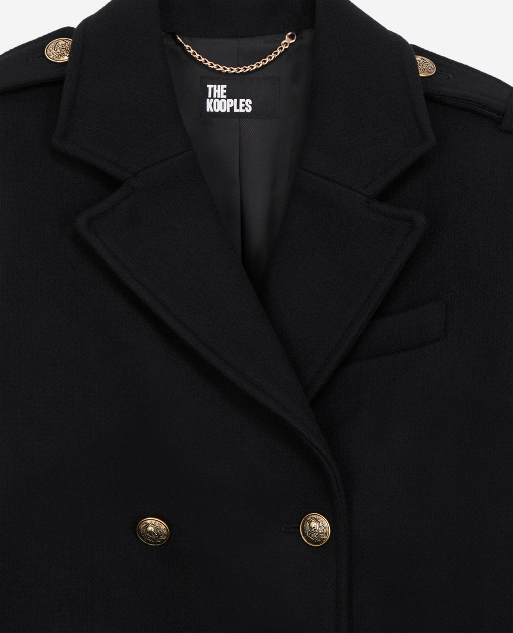 The Kooples - Wool Peacoat - Black - Women