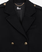 The Kooples - Wool Peacoat - Black - Women