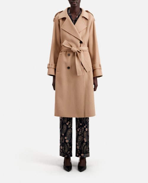 Abrigo de lana - Beige - Mujer