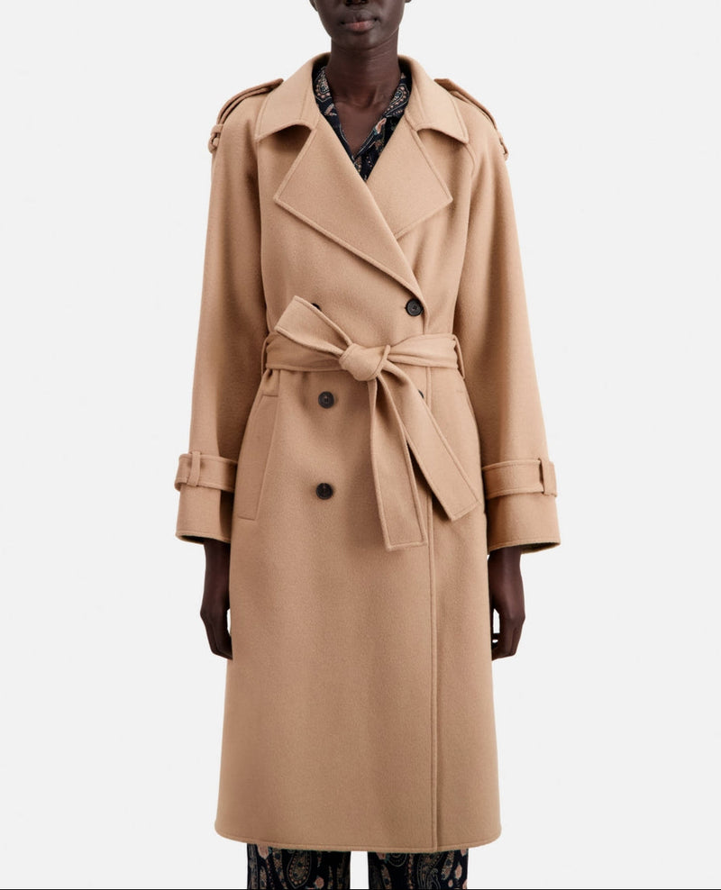 Manteau En Laine - Beige - Femme