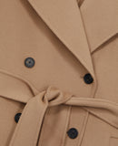 Manteau En Laine - Beige - Femme