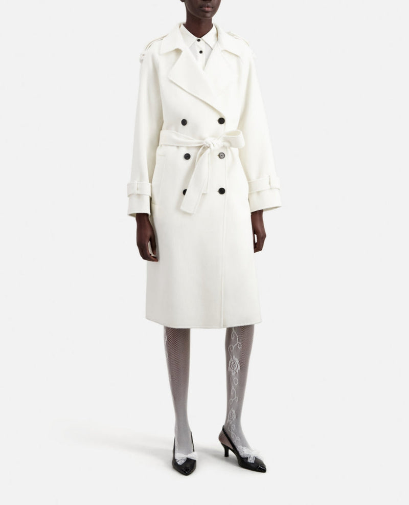 Long Double Face Wool Coat - Women