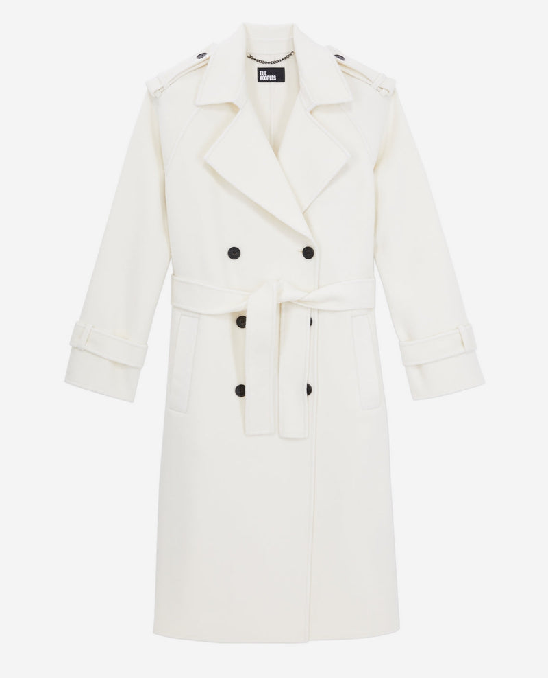 Long Double Face Wool Coat - Women