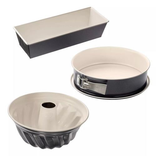 Dr Oetker - Set De 3 Moules À Pâtisserie Dr Oetker Back-Trend - Blanc|Gris